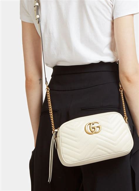 gucci matelasse small white|Gucci matelasse leather shoulder bag.